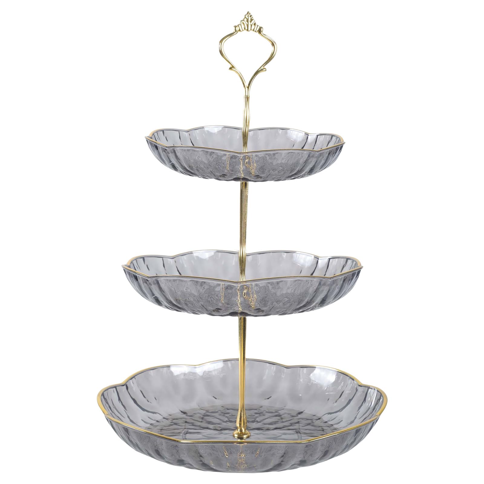 Practical Party Serving Plate Multilayer Snacks Fruits and Pastries Holders Plastics Texture Kitchen Display Shelf