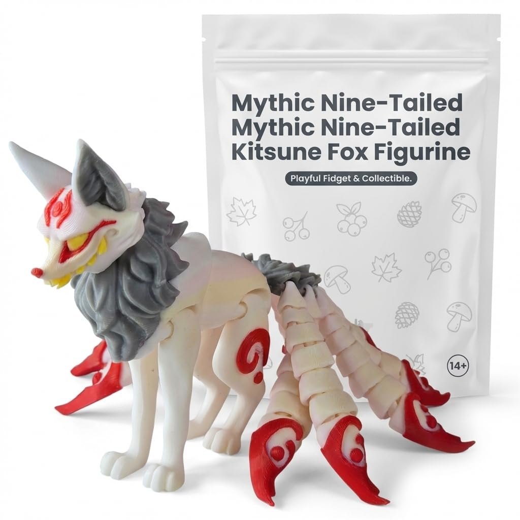 Amazon.com: Mythic Nine-Tailed Kitsune Figurine - Detailed Amazon.com: Mythic Nine-Tailed Kitsune Figurine - Detailed