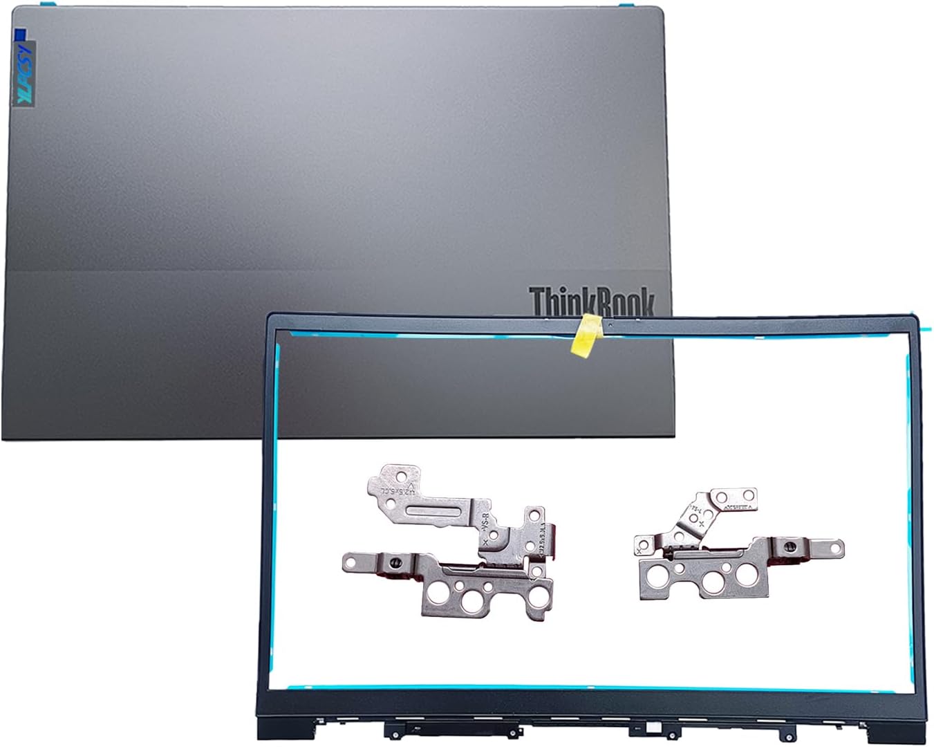 5CB1B34808 5H50S28995 5B30S18986 Replacement Laptop LCD Back Cover Top Case Rear Lid with Hinges and Front Bezel Frame for Lenovo ThinkBook 15 G2 G3 ITL/are/ACL Sliver