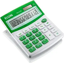 Calculadora de Mesa 12 Dígitos MV 4126 Verde Elgin
