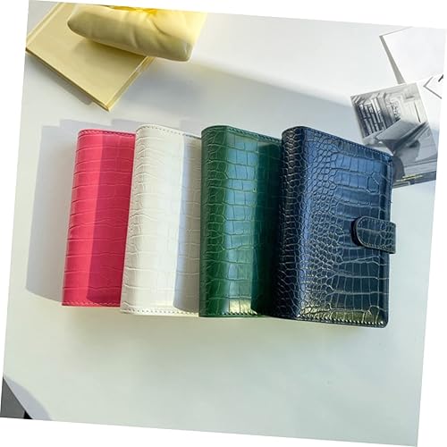 Miniatura 4 de MAGICLULU Libro de presupuesto en efectivo, carpeta de cuero A5, cuaderno en espiral, mini carpetas de cuero, carpeta A6, carpeta de hojas sueltas,