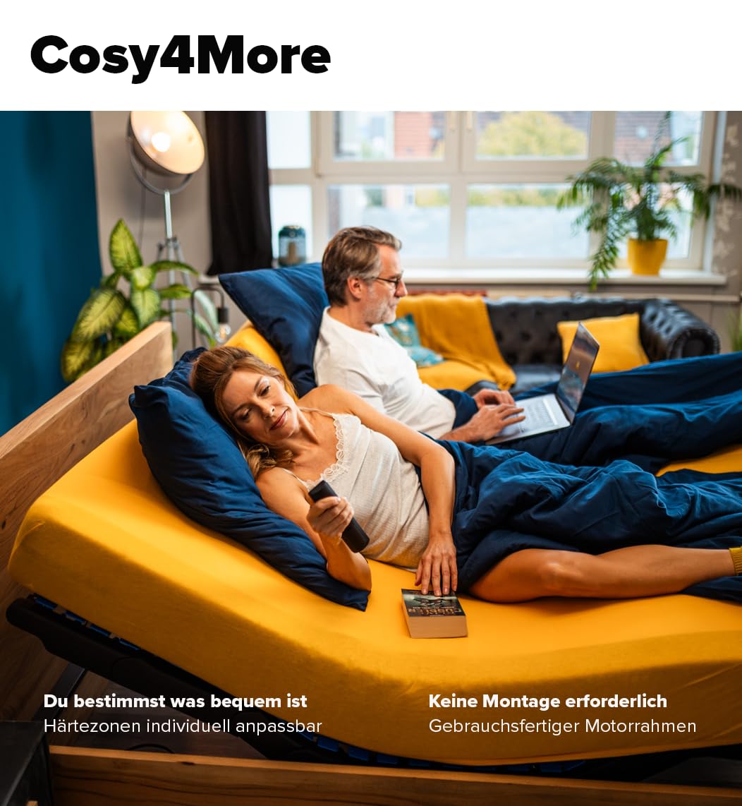 Cosy4More Somier eléctrico de láminas 90x200cm 7 Zonas ultraplano