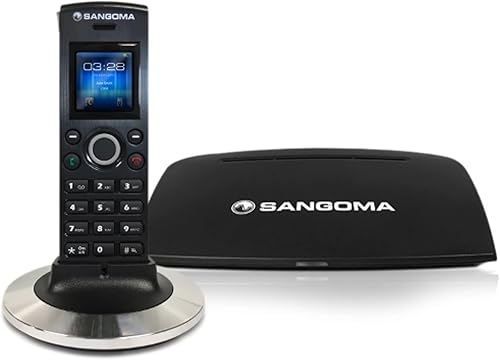 Sangoma US PHON-DC201N Combo de 1 estación base DECT y teléfono DECT para Na