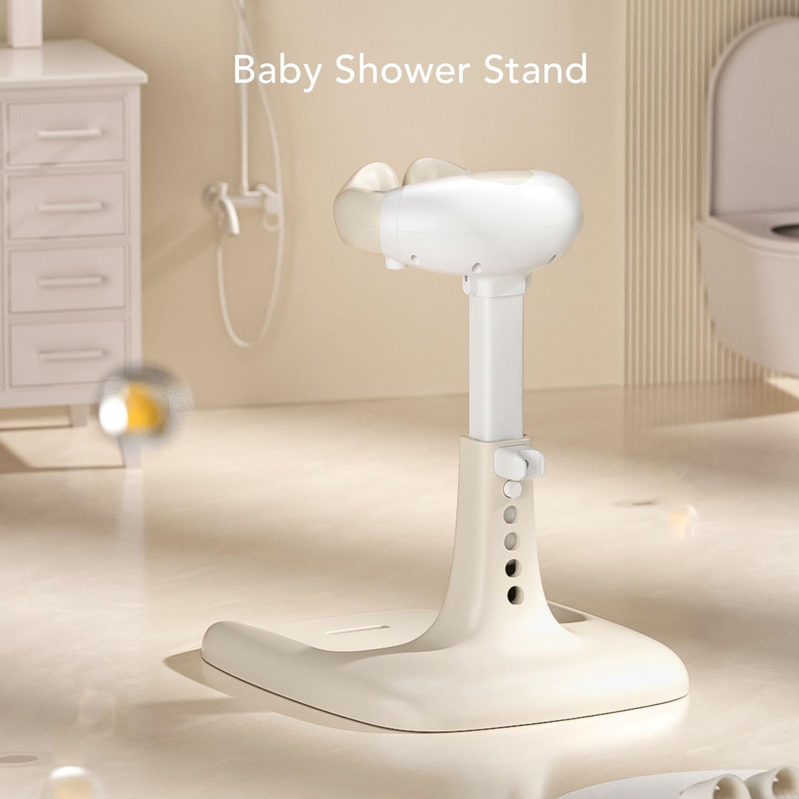 Fdit Soporte de Ducha Ajustable para bebé, Torre de Baño para Niños Pequeños, Soporte de Baño Antideslizante para, de Ducha Plegable Rápido para el Cuidado Diario - 15.75 X 19.69 X 23.62 Pulgadas