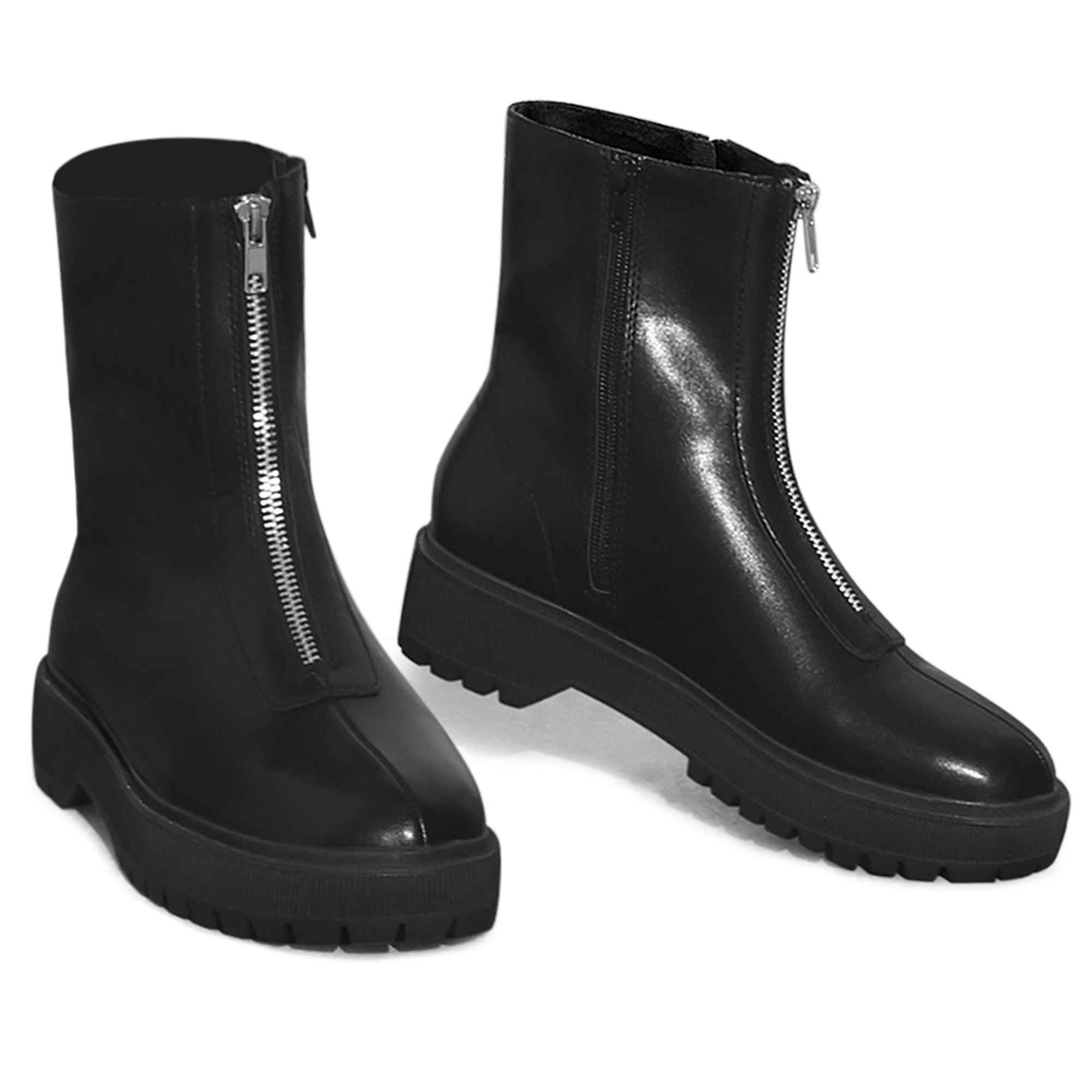 Perphy Platform Zipper Chunky Heel Chelsea Boots for Women