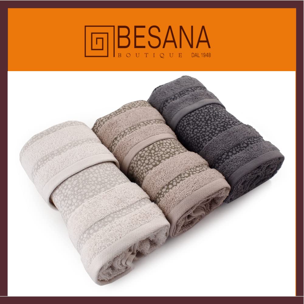 Set asciugamani 3 OSPITI e 3 MEDIE con bordo jacquard di Besana Boutique + tavoletta profumo biancheria per armadi by (FOTO 001 SMITH)