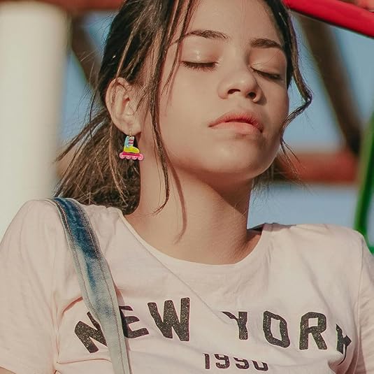 80s & 90s Roller Skate Earrings: Trendy Dangle Earrings for Women