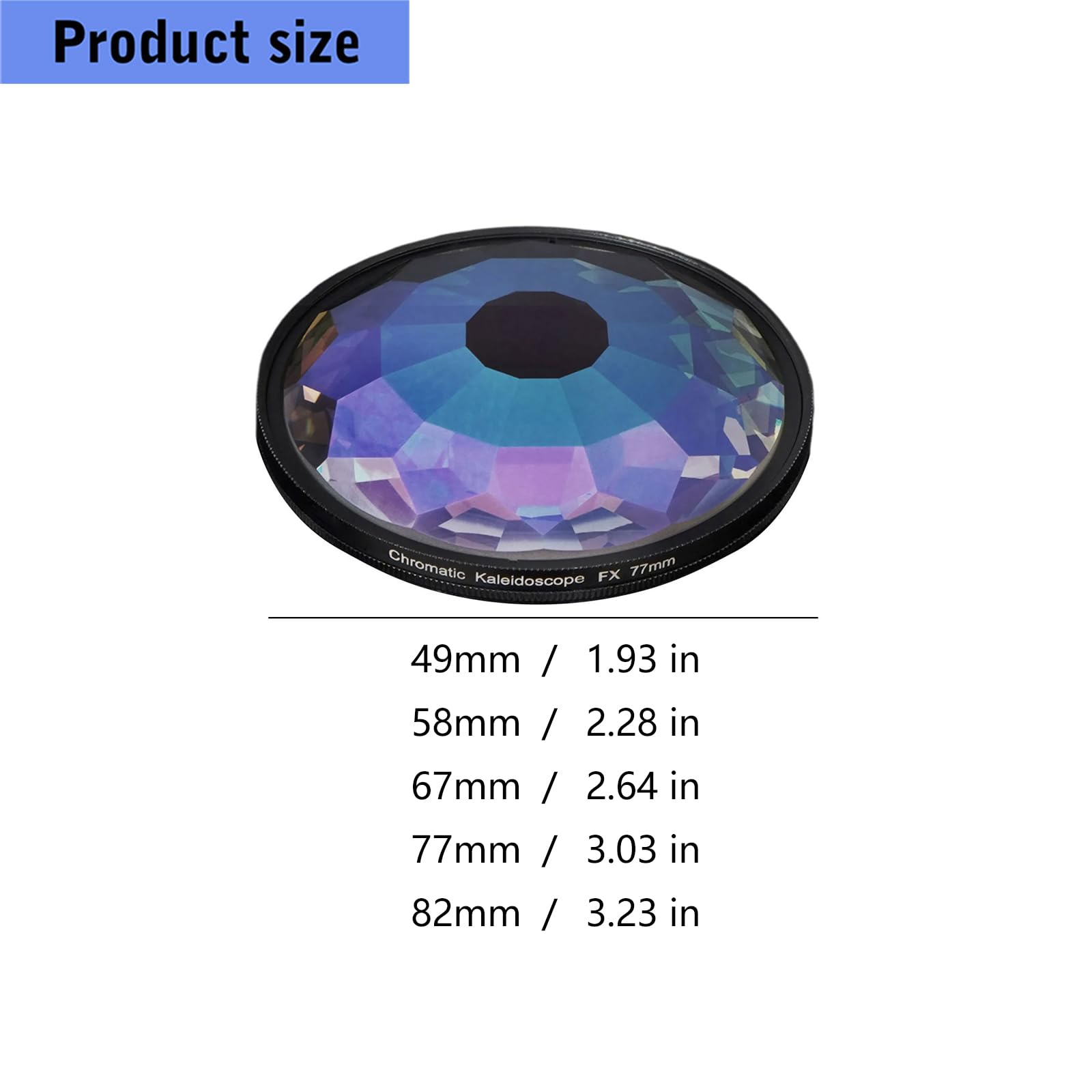 Filtro prismatico in vetro ottico con rivestimento resistente all'acqua, 67