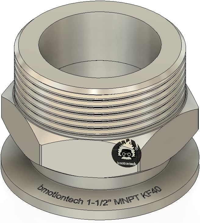 KF40 Flange to Male NPT/MNPT Fitting (ISO-KF KF40 QF40 NW40) (3/4" MNPT x KF40)