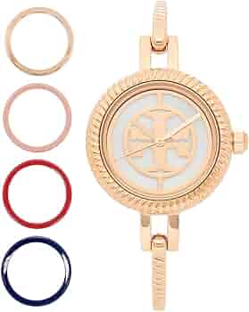 極美品TORY BURCH ピンク ラウンド ゴールド レディース時計 1011 極美