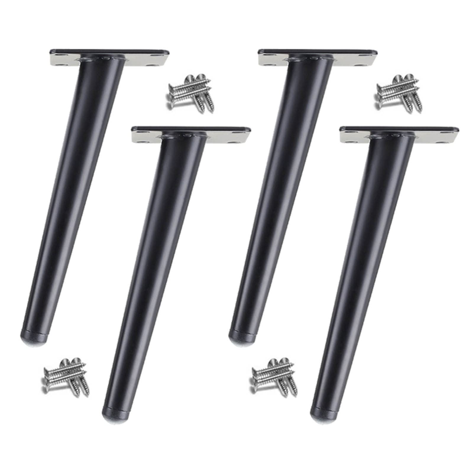 vfdaSWQQ Furniture legs, 4 Pcs Gold Modern Oblique Cone Sofa Legs for Couch Chair Coffee Table TV Stand Desks(Black,20cm)