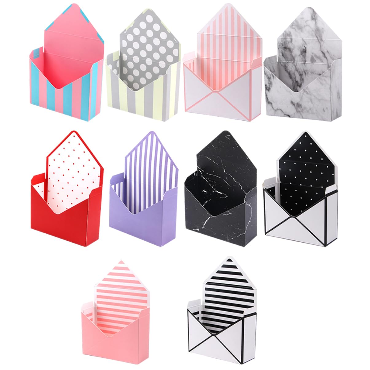 FOMIYES 2 Juegos Caja De Flores Decoración De Flores Alambre Floral Decoración Casa Cajas Plegables Soporte Para Envolver Material De Embalaje De Papel 10 Uds * 2