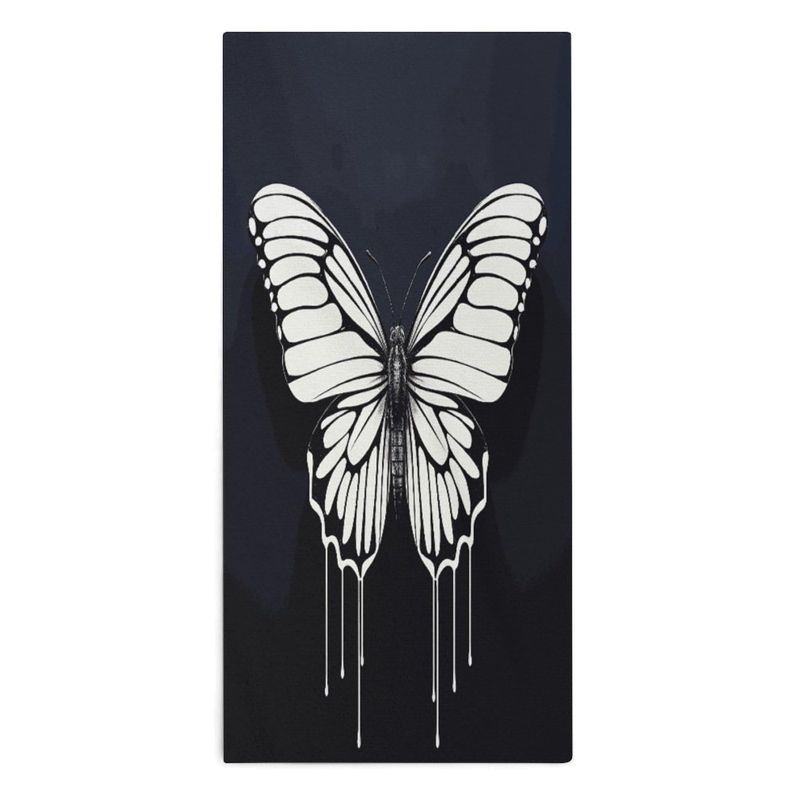 Btcowzrv Style A Black And White Butterfly Bath Towel Beach Towels Shower Towel