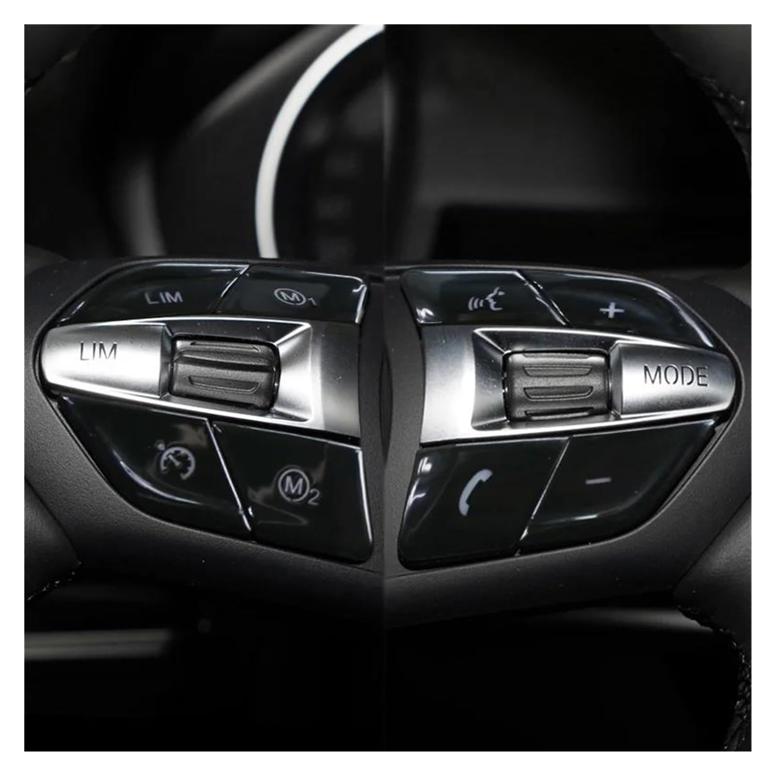 Pegatinas para cubierta central de consola central Para M5 M6 X5M X6M F85 F86 F15 estilo de coche Stee para anillo rueda botón interruptor decoración cubierta pegatina para M para accesorios deportivo
