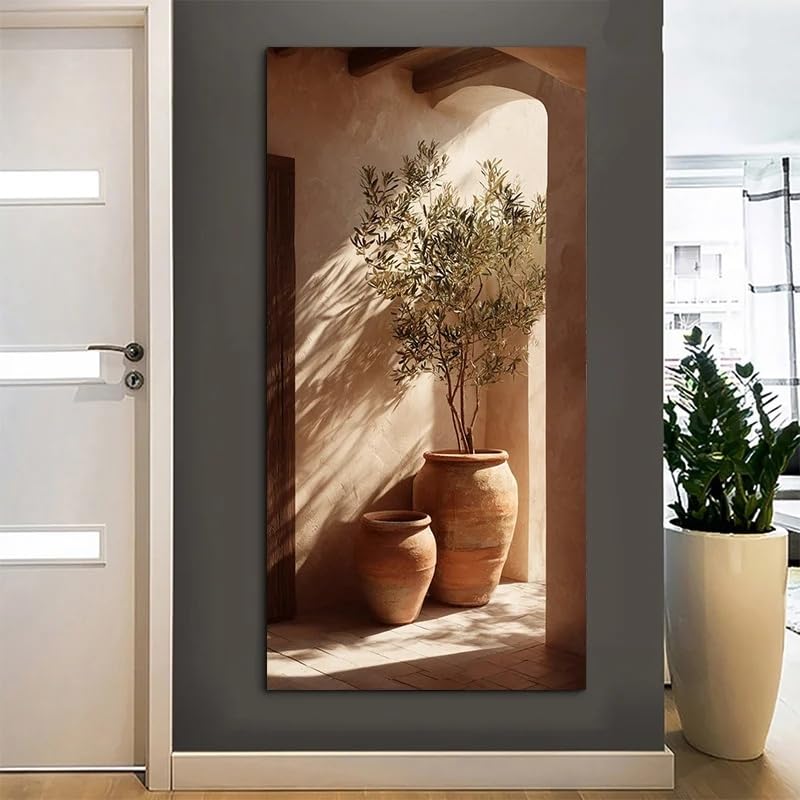Cuadro de olivo de 60 x 120 cm lienzo impreso decorativo para pared