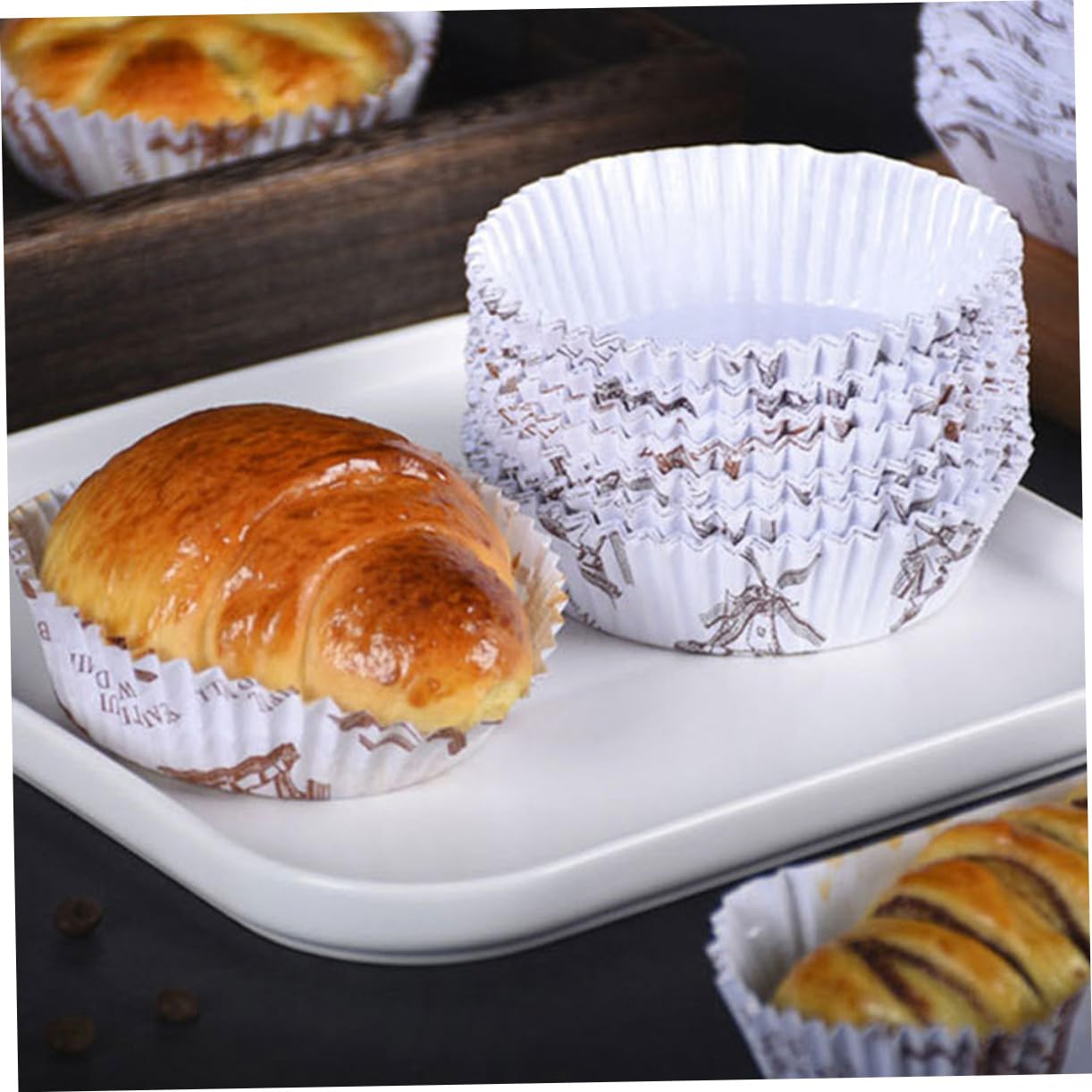 Pirottini per Torte 200 Pezzi in Carta, Bianco per Forno