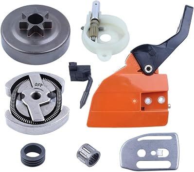 Chain Brake Sprocket Cover Clutch Drum Oil Pump Kit for Husqvan 136 137 141 142 Chainsaw Handle Guard Worm Gear Bar Plate