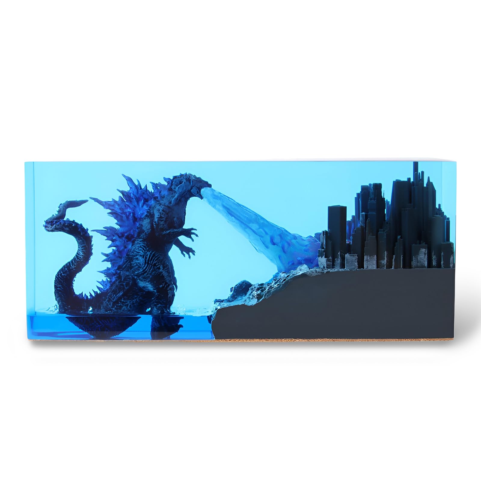 Syfunlv Epoxidharz Godzilla Nachtlicht,Godzilla Würfel Dekoration,USB Schlaf Lichter,Monster Nachttischlampe,Einstellbare Beleuchtung,7,5cm,für Raum Innenbereich Zuhause Schlafzimmer (Stil 1)