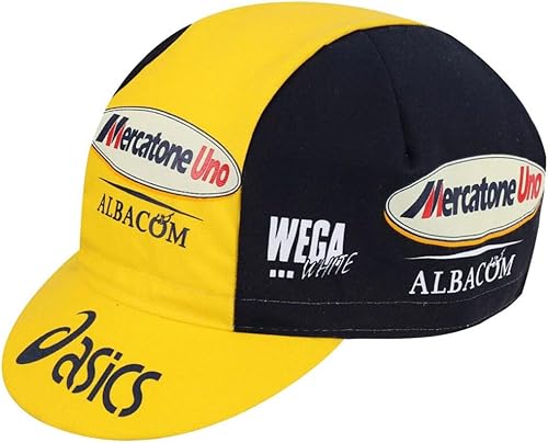 Vintage Team Cycling Caps - Anti Sweat Caps for Stand-Alone or Under Helmet Team Jersey Caps, Outdoor Caps, Made in Italy