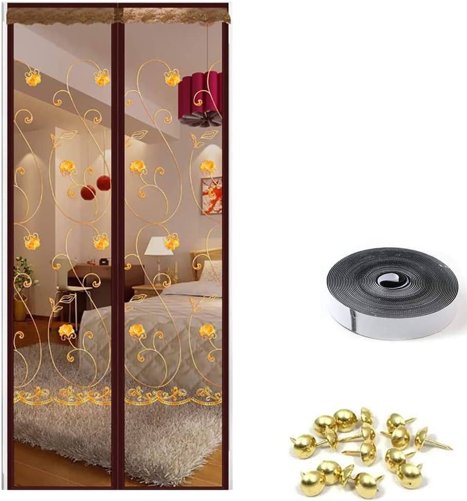Magnetic Screen Door - Fiberglass Mosquito Net Curtain - Fits 36x83 Doors