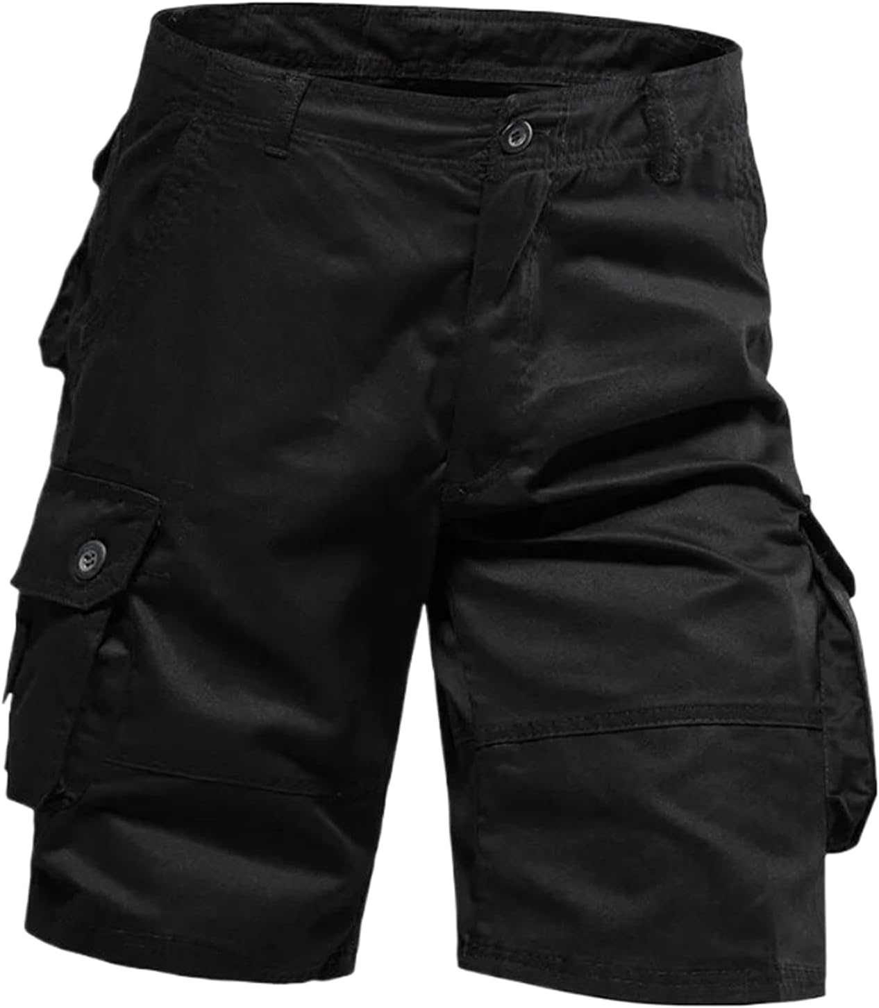 Summer Cotton Casual Shorts Men Multi Pockets Cargo Knee Length Pants Mens Loose Sports Shorts