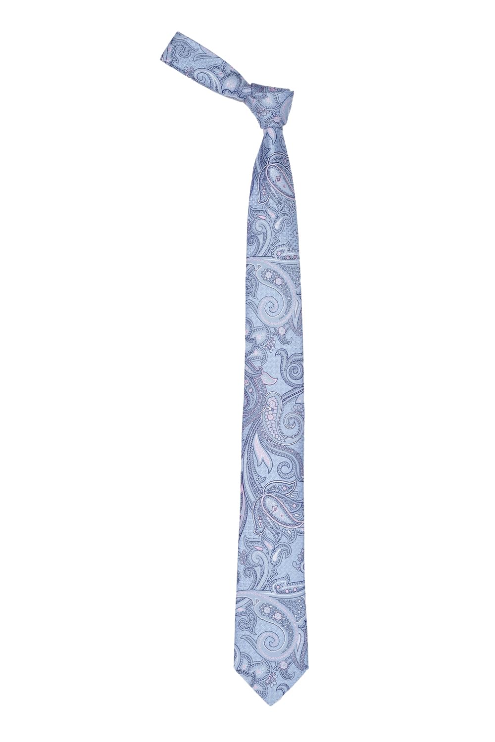 louis philippe Men Light Blue Embroidered Tie-picture-11