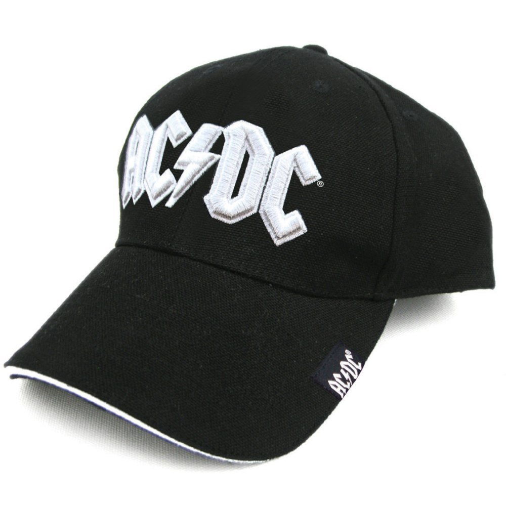 AC/DC White Logo Official Baseball Cap