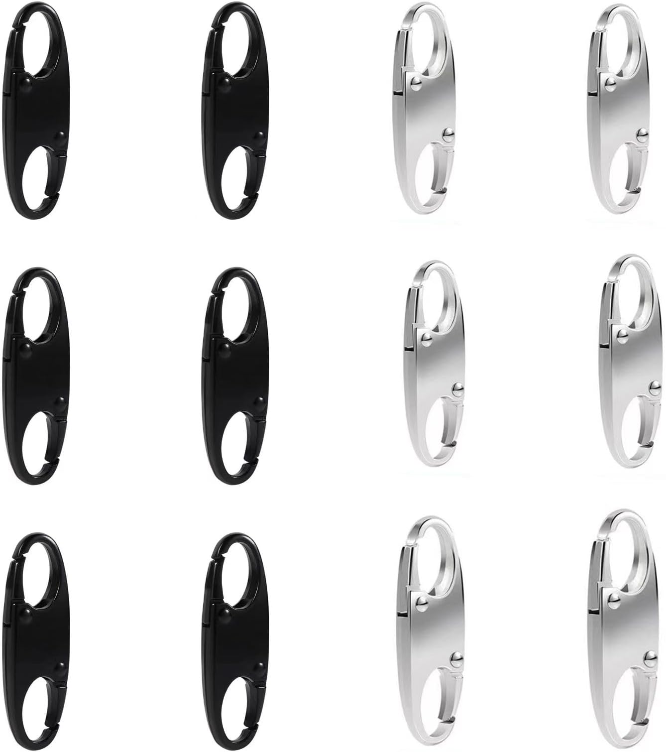 12pcs Replacement Zipper Pulls,Backpack Anti-Theft,Zipper Keeps Closed,Keychain Add-ons