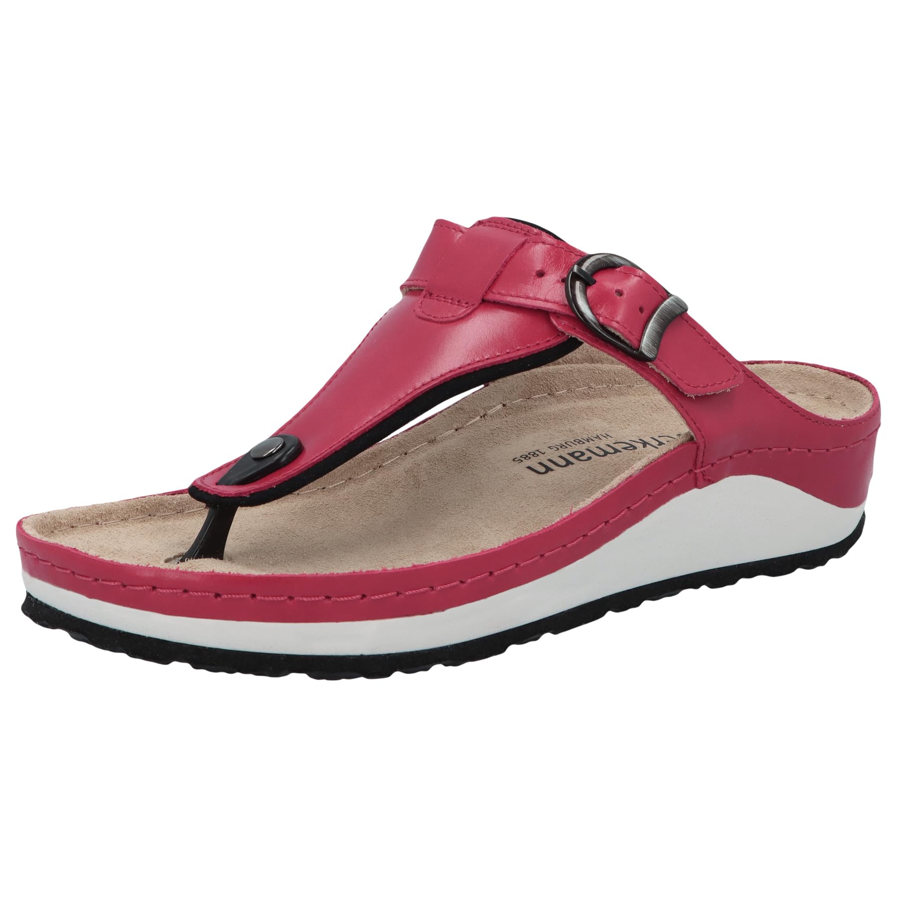 Berkemann 1351 Women’s Flip Flops, Red (Rot 201), 8.5 UK