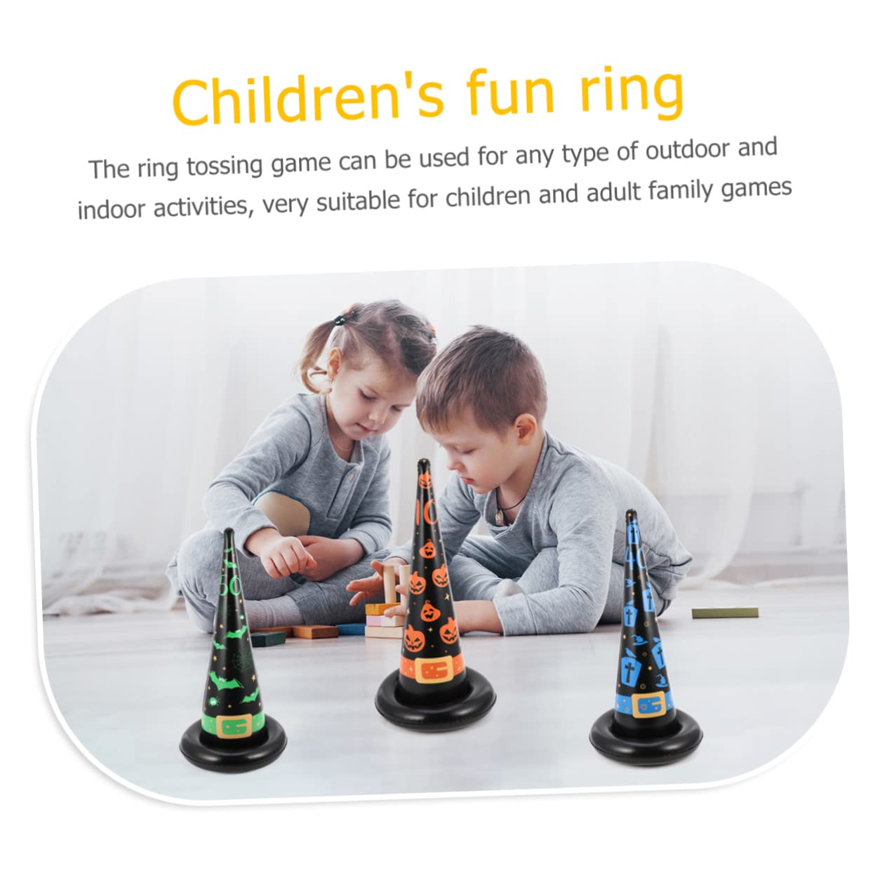 BESPORTBLE 2 Ensembles De Virole De Chapeau De Sorcière Gonflable Jouet Extérieur Jouets D'Extérieur Jeux De Fête pour Enfants Jouet Amusant Jouets De Jeu en Plein Air pour Enfants Jeu