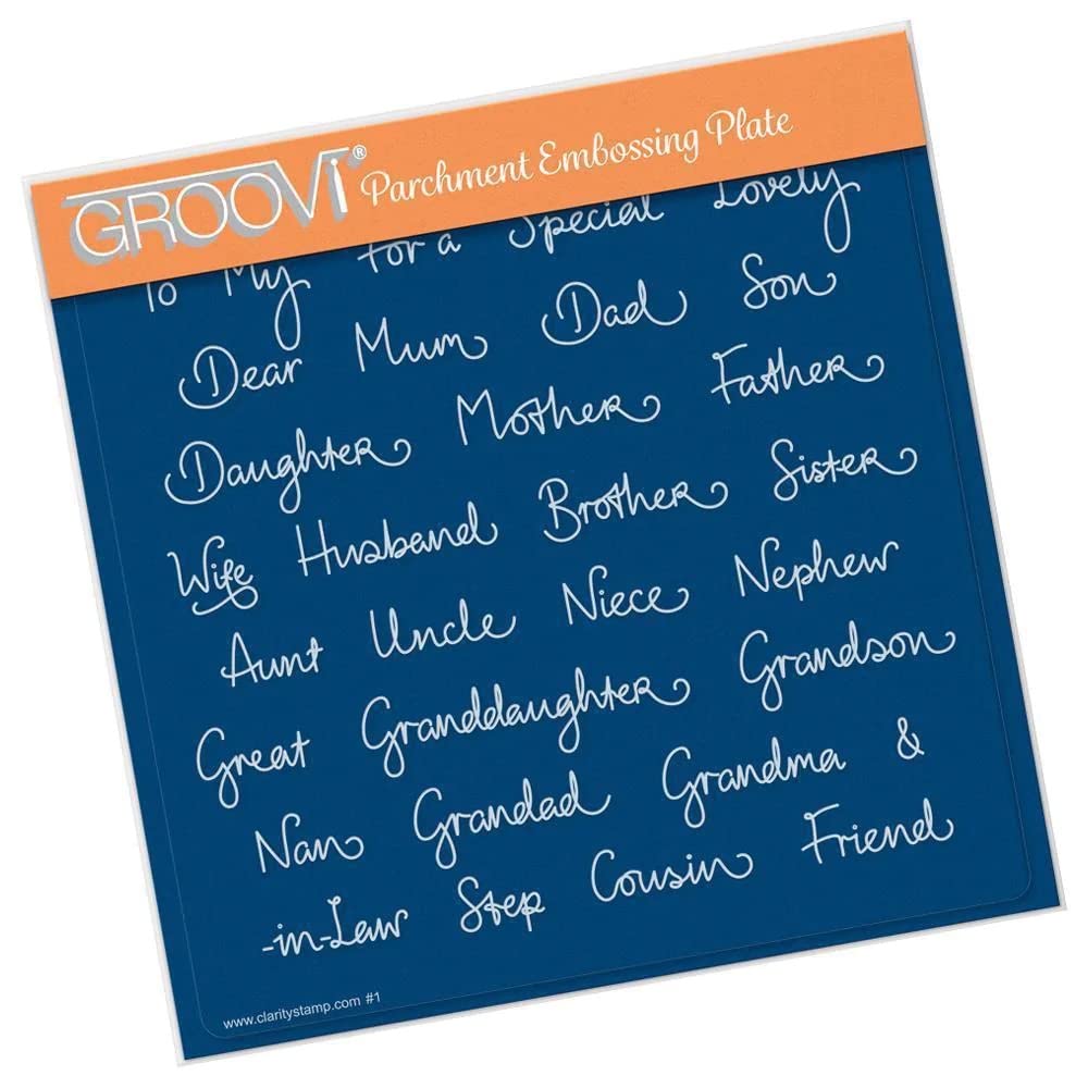 Claritystamp Clarity Stamps Barbara's Relations A5 Square Groovi Plate