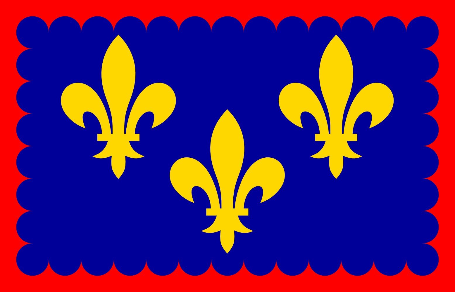 Drapeau Large Région Berry Haute Résistance pour Mât Extérieur Anti-Déchirure