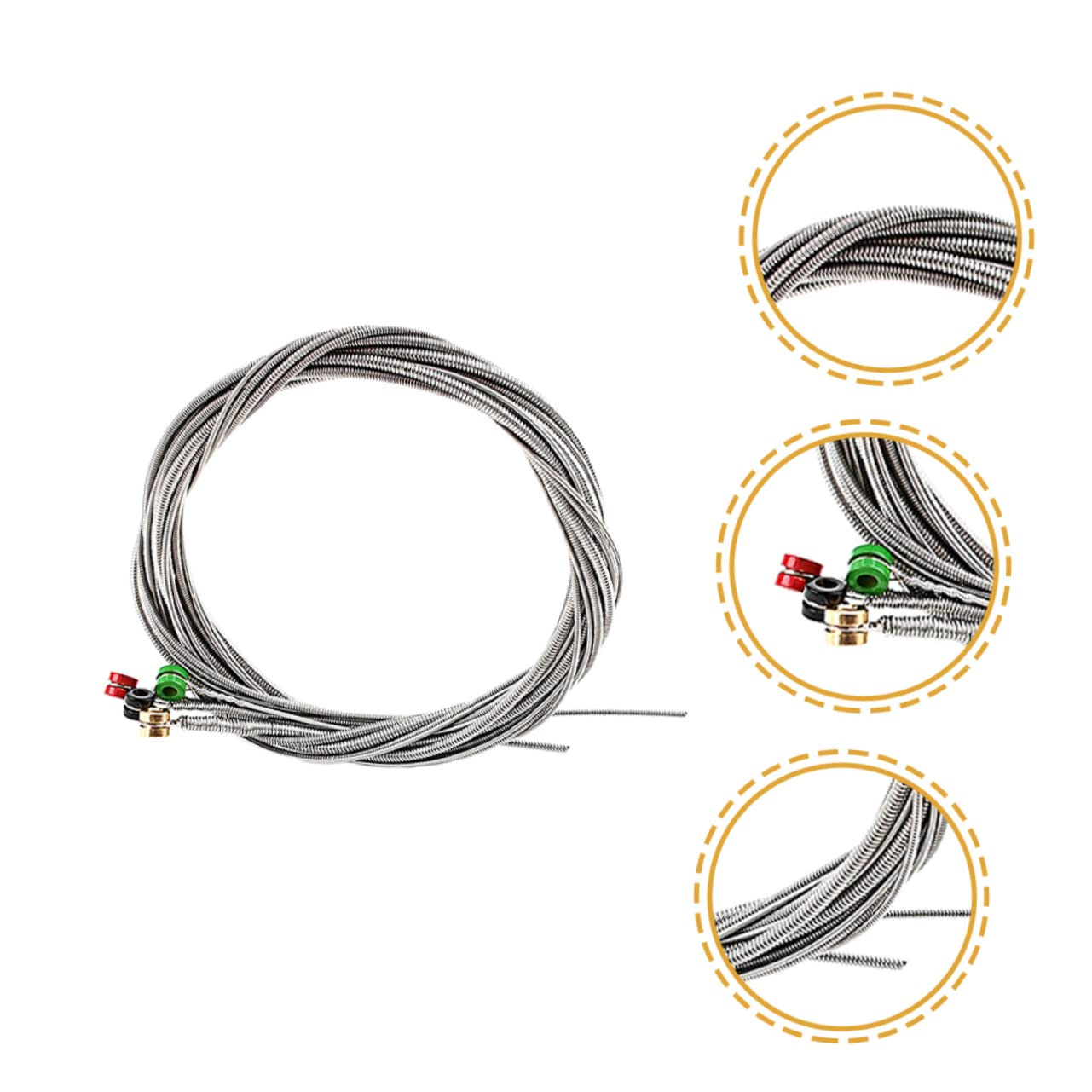 Abaodam Bass Strings Set Metal Strings for Bass Guitar Bright and Fast Response