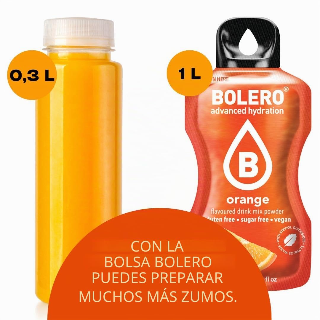 Bolero Bebida 24 Sobres 3g Polvo Soluble Preparado Frutas Sandía 72g Endulzada Stevia
