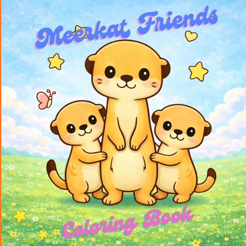 Meerkat Friends Coloring Book (Animal coloring book)