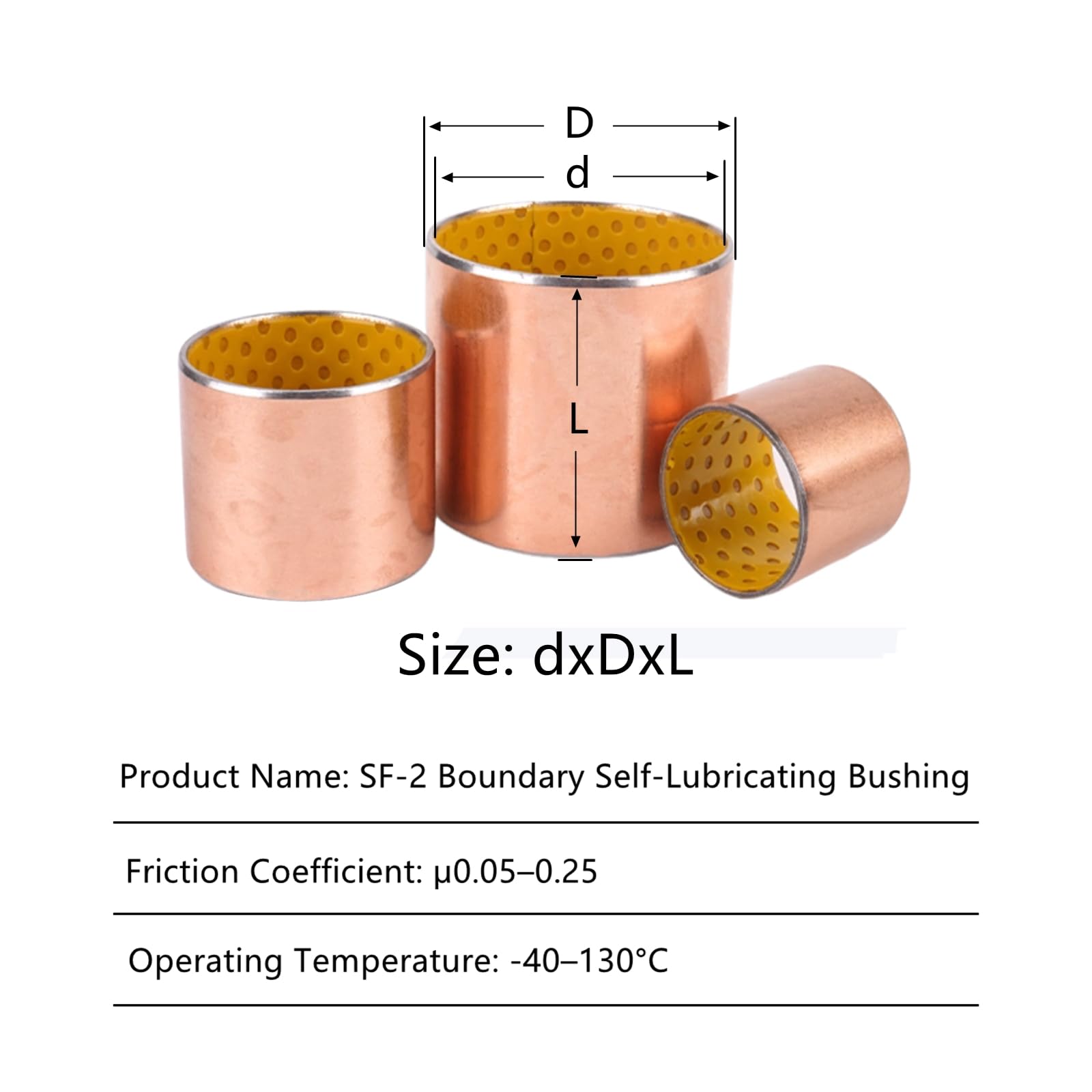 1 buje de rodamiento compuesto lubricado con límite SF-2