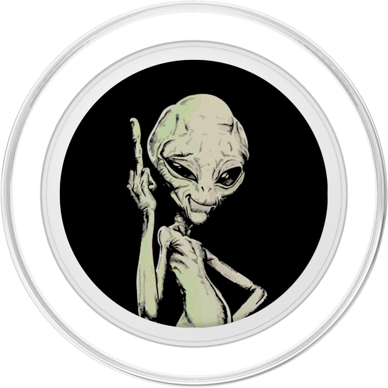 Alien Middle Finger Adult Humor Funny Novelty Gifts PopSockets PopGrip for MagSafe