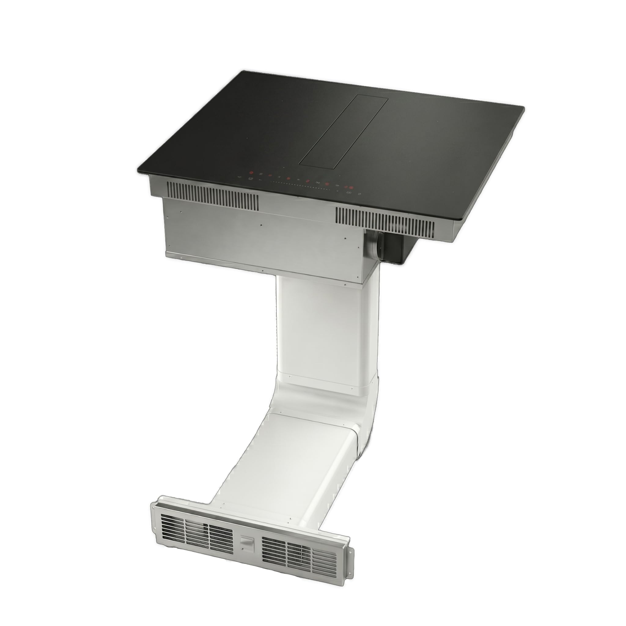 Cecotec Placa de Inducción de 2 Zonas FullFlex con Campana Integrada 60cm Bolero Squad IH 4200 FullFlex ShieldGlass. 7200W, 9 Niveles, Booster, Kidlock, Succión 531,1m3/H con 3 Velocidades