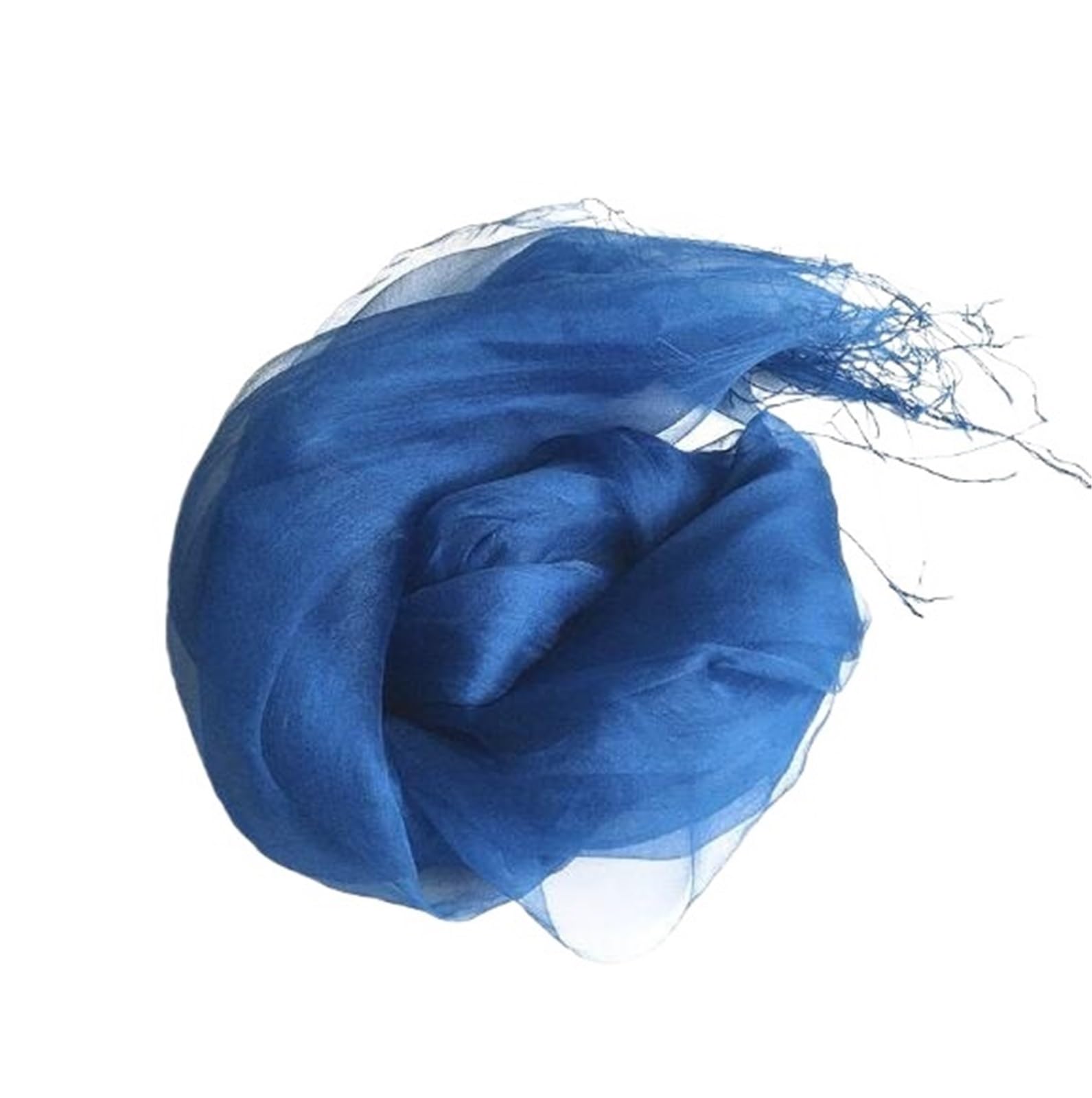Primaverile Grande Leggera Sciarpa di seta da donna colore blu scuro lunga con scialle semplice alla moda