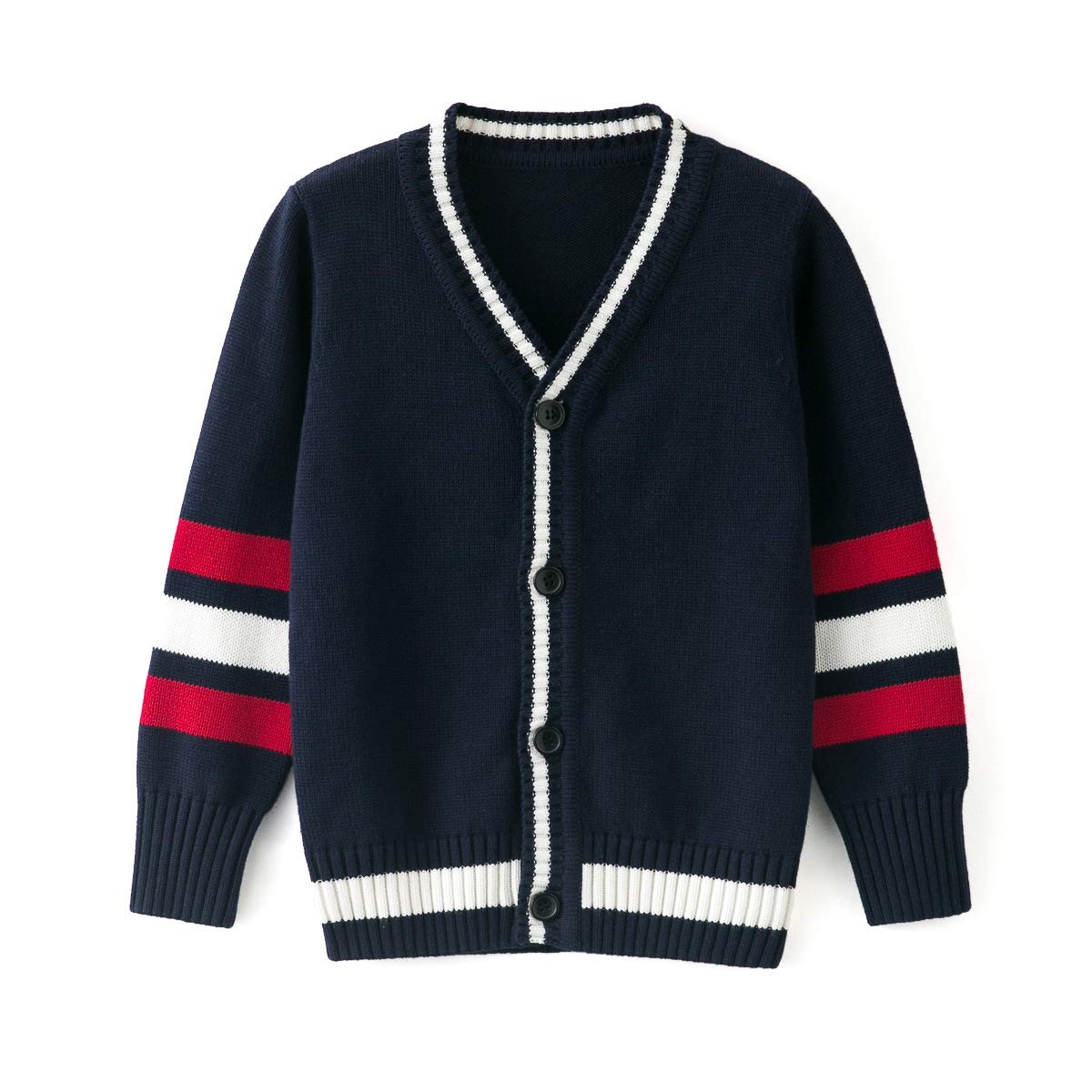 Curipeer Boy Knit Cardigan Sweater School Uniform