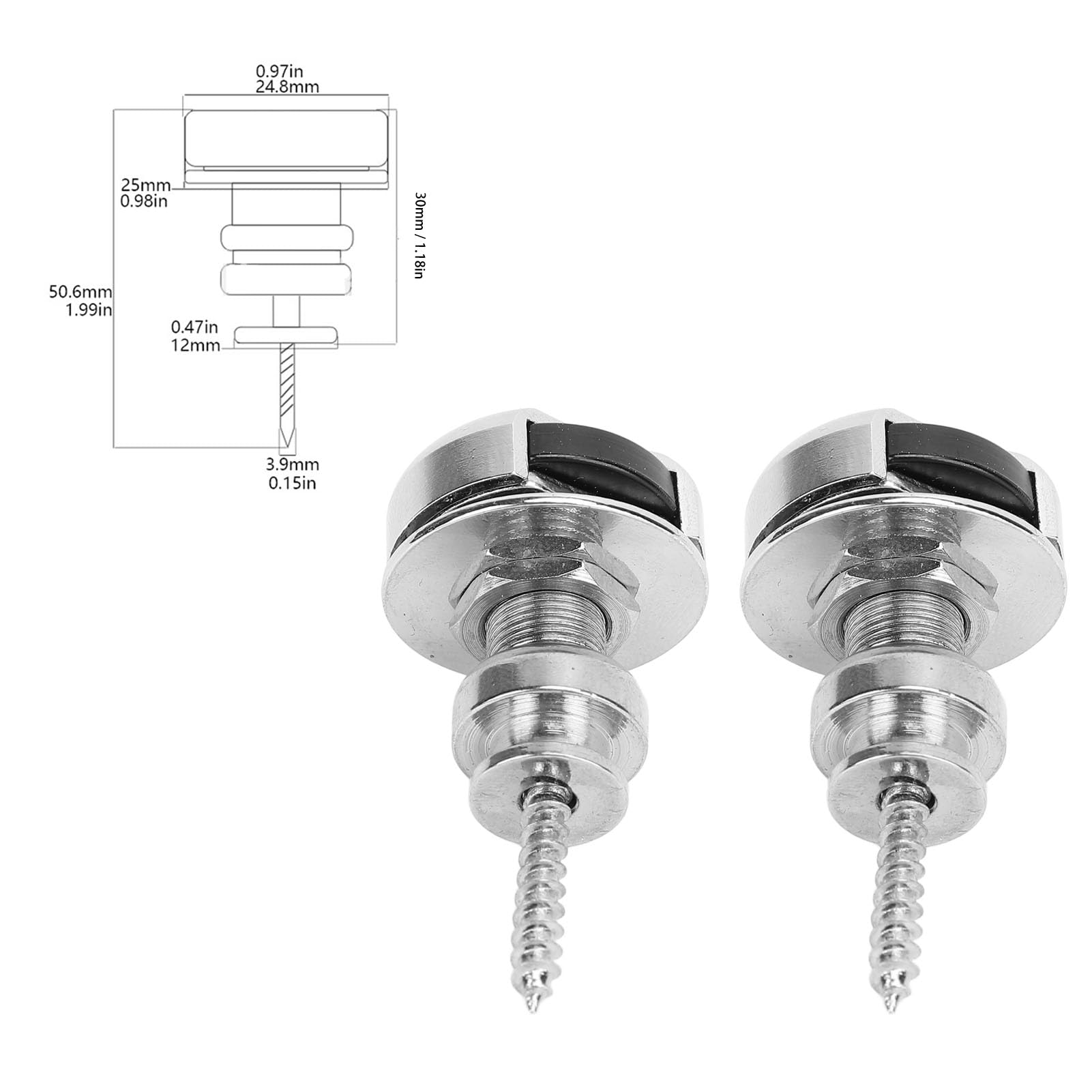 2 Pezzi di Serrature per Tracolla per Chitarra, Sgancio Rapido, Parti di Ricambio per Basso di Lunga Durata, Accessori per Chitarre Elettriche e Altro Ancora