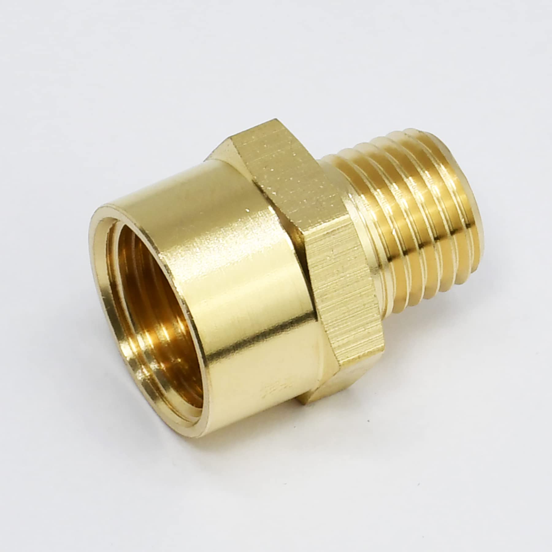 PAKA HAND TOOLSMade in USA 2 PCS Brass Extension Adapter, 1/8 Male NPT x 1/4 Female NPT