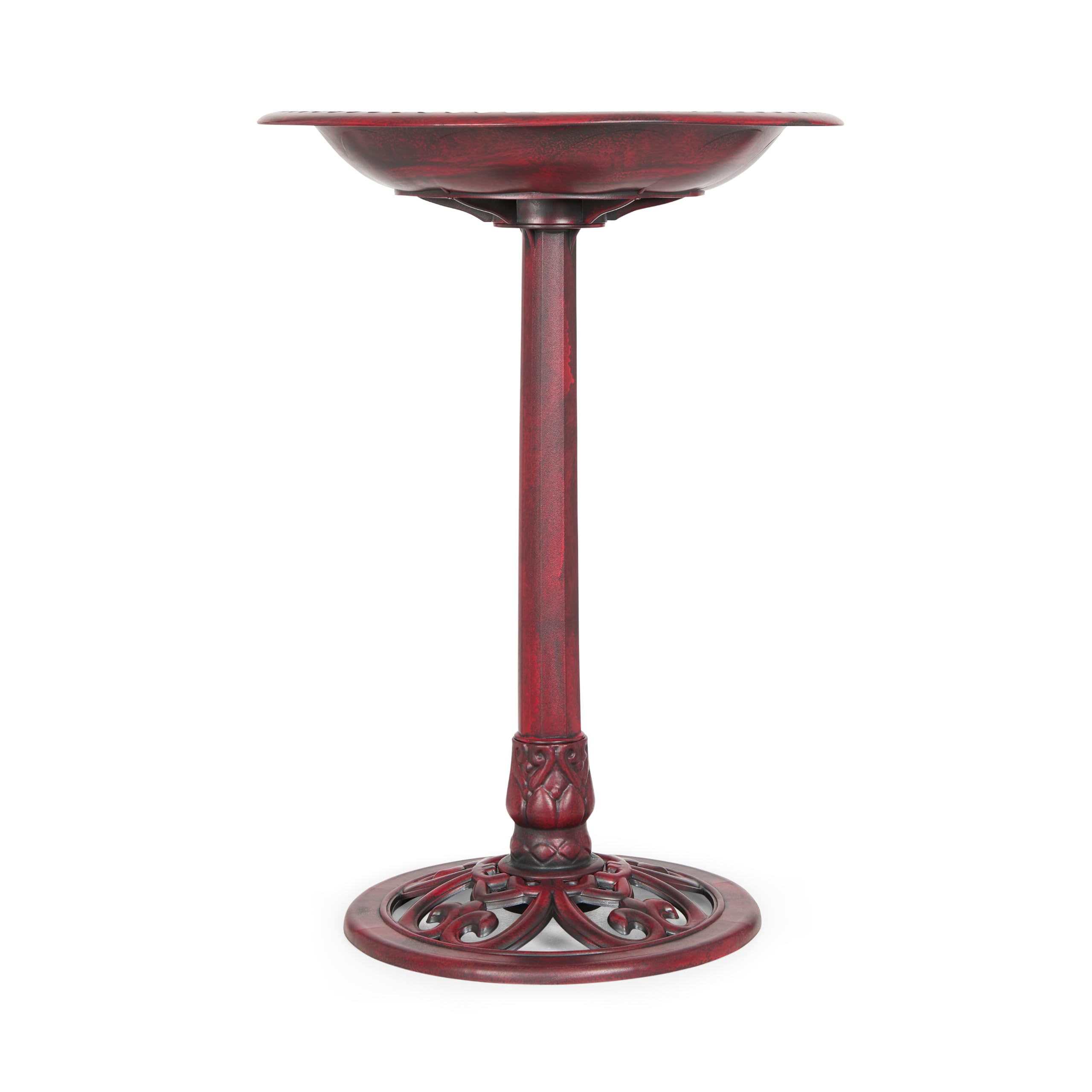 Backyard Expressions Red Bird Bath