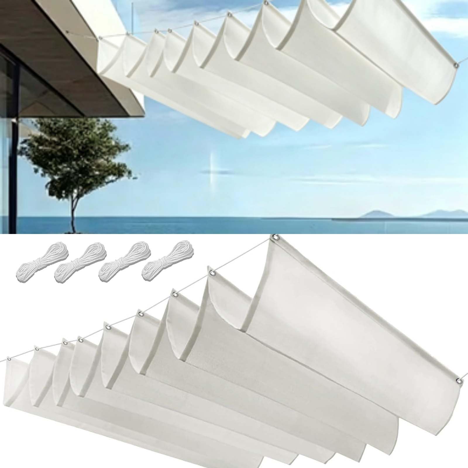 Voile ombrage indéchirable blanc anti-UV pour terrasse