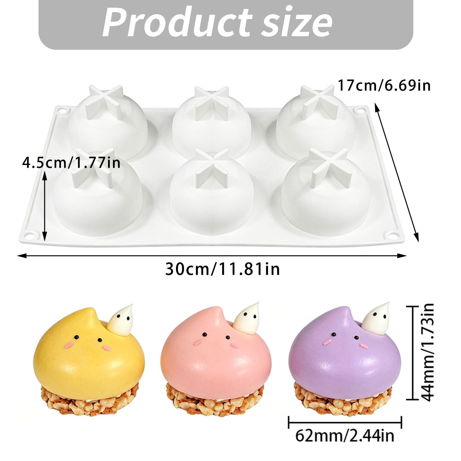 Moldes de silicona fantasmal con 6 cavidades para hornear chocolate para hornear profesionales y cocineros caseros iguales moldes de chocolate fantasmales