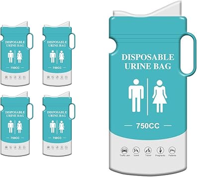 Multifunctional Portable Toilet, Unisex, 25.4 fl oz 750 ml, Disinfecting and Deodorizing, Disposable, Emergency Toilet, For Car Use, Driving, Camping, Climbing, Earthquake Prevention, Travel, Nursing, Disaster Prevention Goods, Set of 4