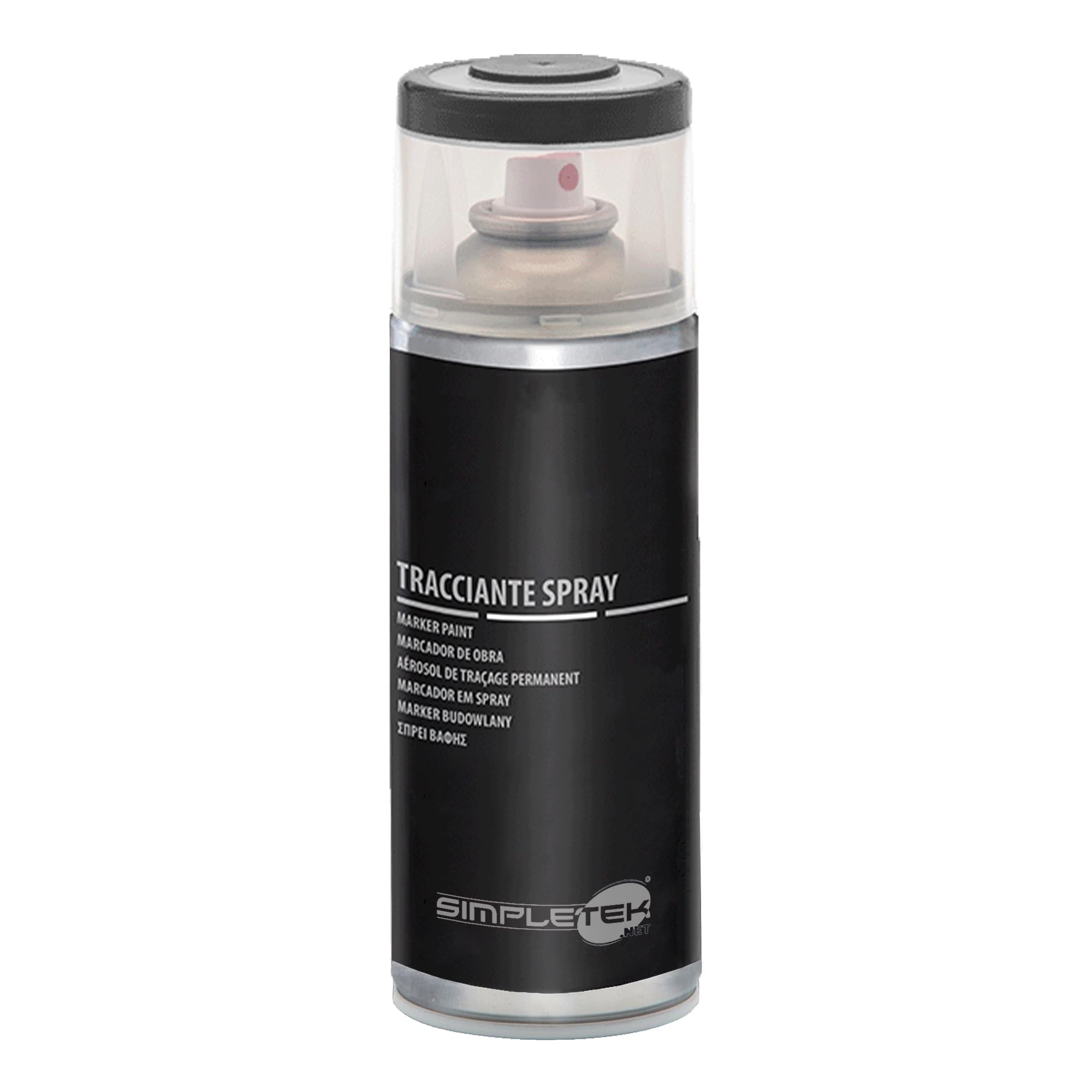 Bombe spray marker noir traceur de chantier Simpletek pour marquage haute visibilité V401N
