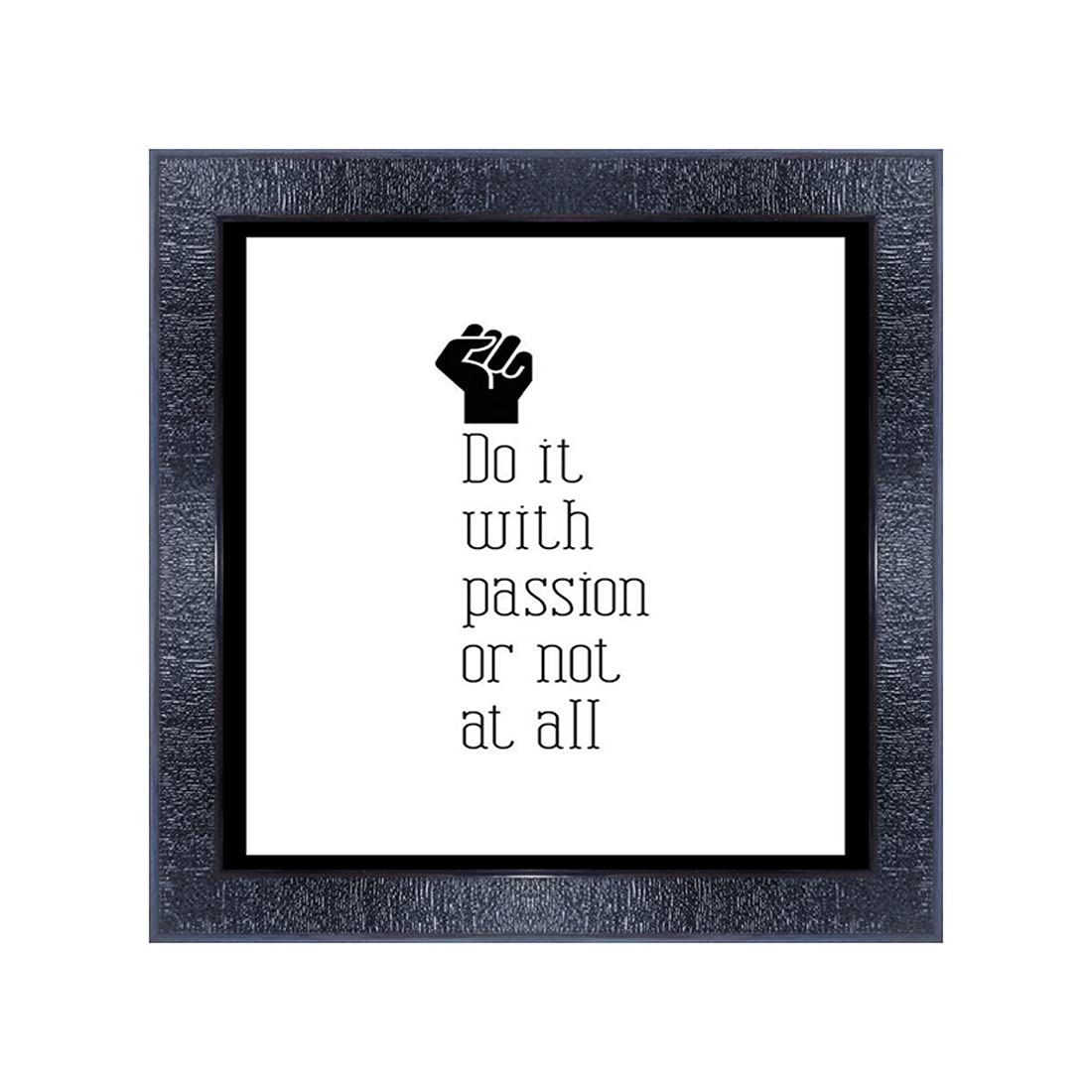 PNF-792-MOTIVATIONAL QUOTES do it with passion or not at all with Wooden Synthetic Frame Painting (13x13inch,Multicolour,Synthetic)