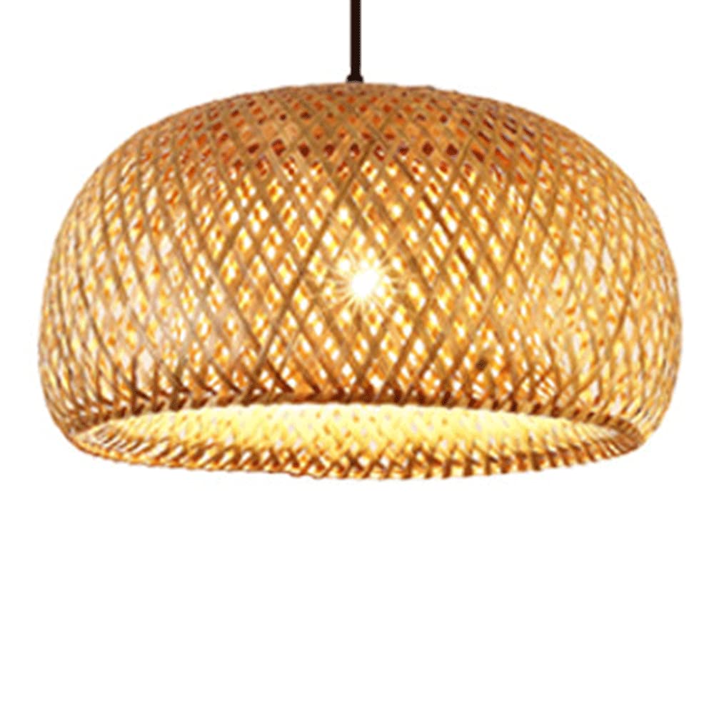 Lampa Wisząca Stylu Pasterskim Ręcznie Tkane Bambusowe Lampy Wiszące Okrągła Kreatywna Lampa Wisząca Latarnia Japoński Klosz Lampy Sufitowej Wikliny Oprawa Oświetleniowa Kolorze Podstawowym STARZE