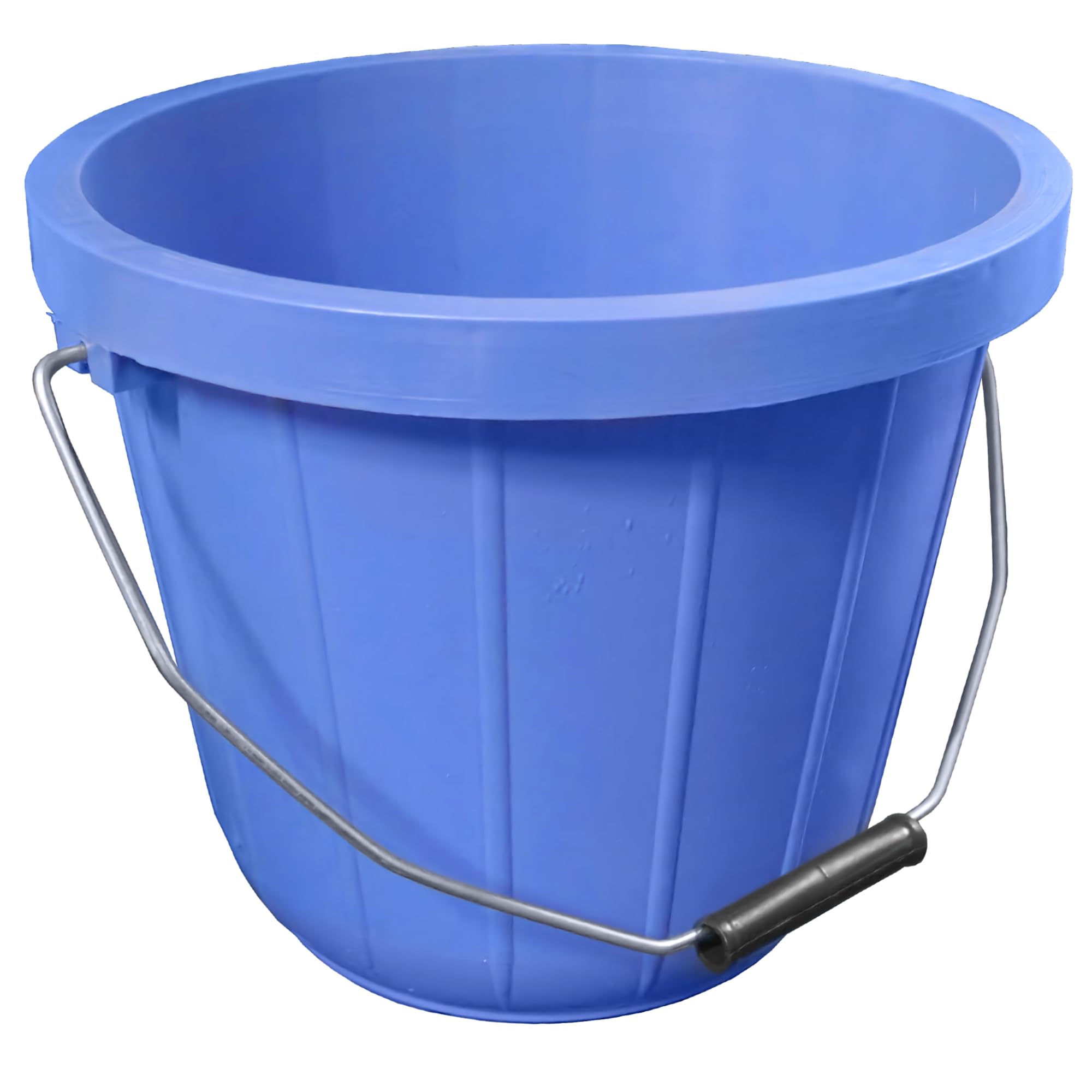 Heavy Duty Blue Bucket 10L (2 Gallon) – Plastic Bucket Ideal as Feed Bucket or Calf Bucket with Easy-Grip Handle – Strong Utility Bucket